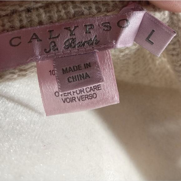 Calypso St. Barth Boho Chic 100% Cashmere Poncho $250 size L WF123 - Picture 6 of 6